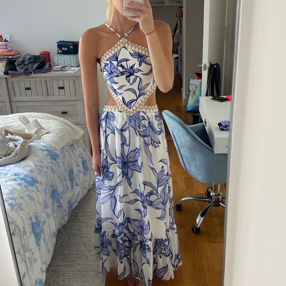 STARGAZER HALTERNECK BEACH DRESS